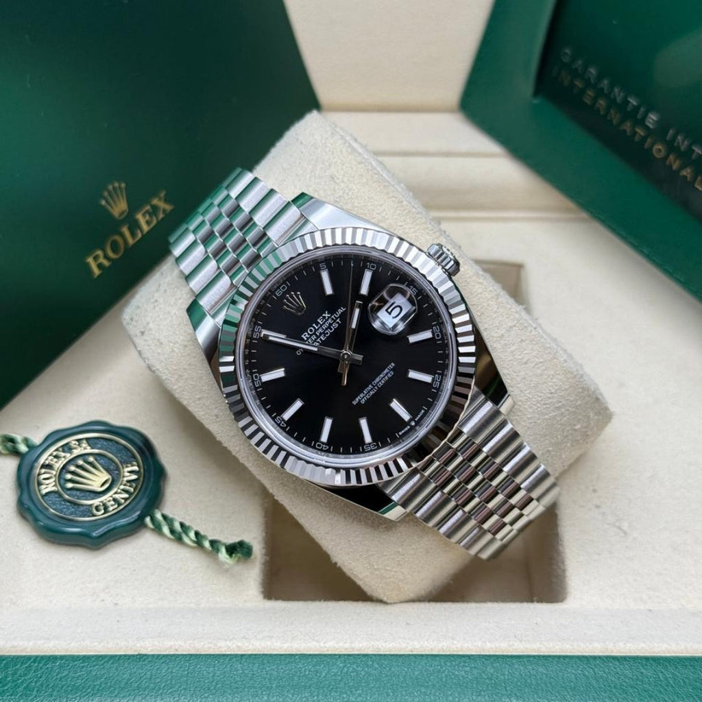 Rolex Datejust 41 Black Dial Jubilee