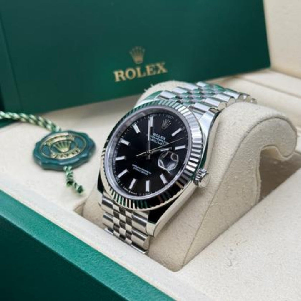 Rolex Datejust 41 Black Dial Jubilee
