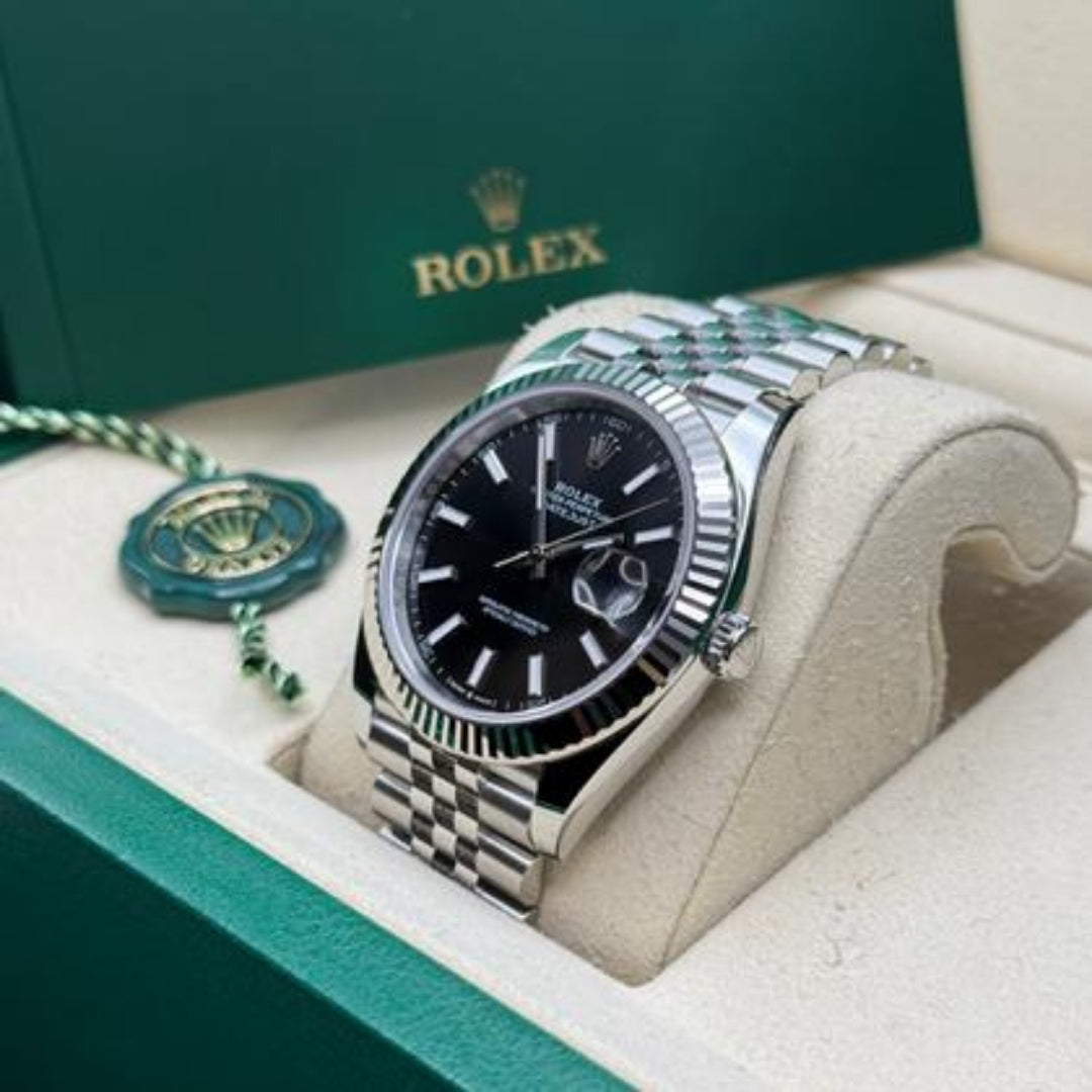 Rolex Datejust 41 Black Dial Jubilee