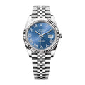 Rolex Datejust 41 Azzurro Blue Roman Dial Jubilee