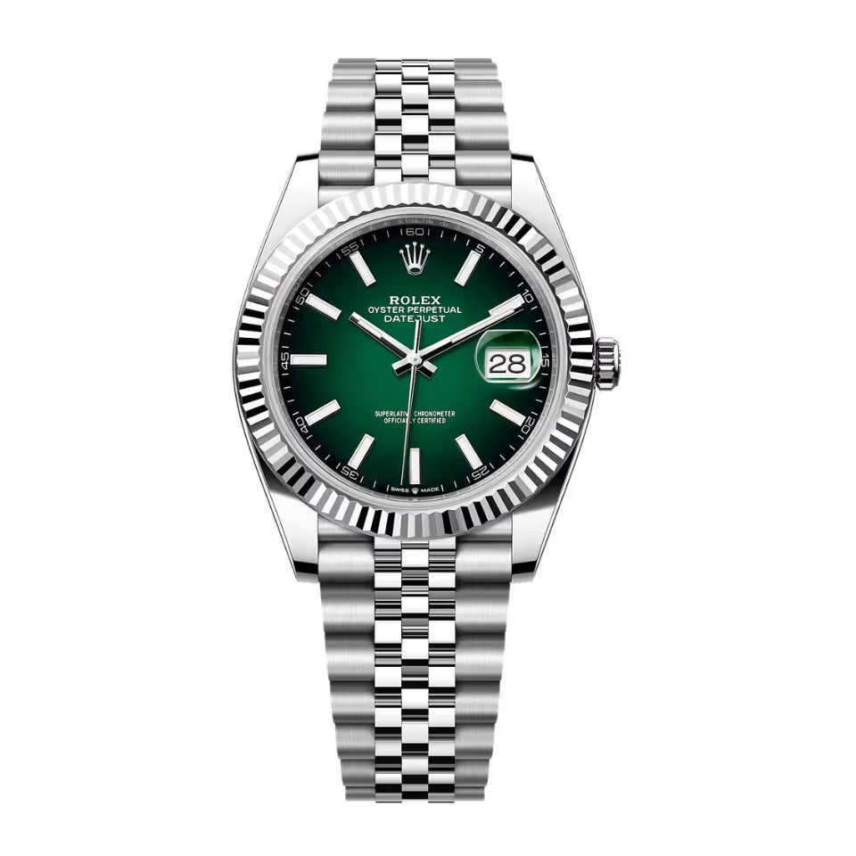 Rolex Datejust 41 Green Ombré Jubilee