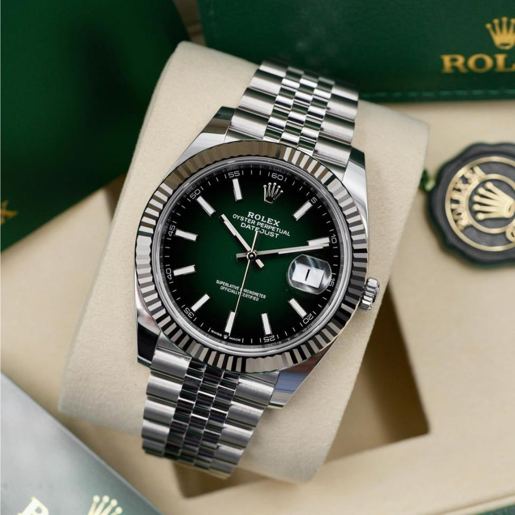 Rolex Datejust 41 Green Ombré Jubilee