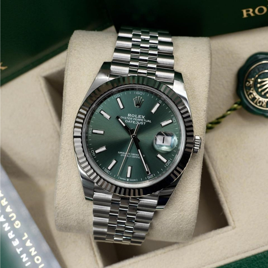 Rolex Datejust 41 Green Dial Jubilee