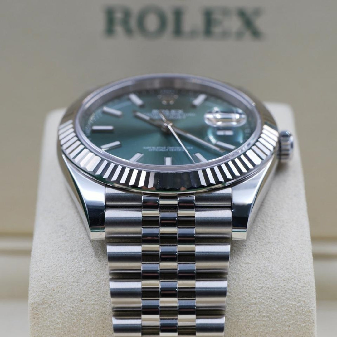 Rolex Datejust 41 Green Dial Jubilee